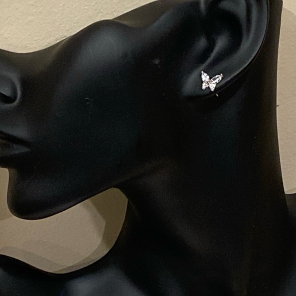 Giani Bernini Cubic Zirconia Butterfly Stud Sterling Silver Earrings - Picture 10 of 10